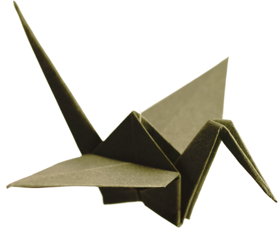 Illustration grue en origami